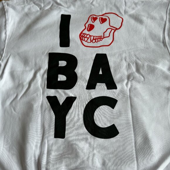 Bored Ape Yacht Club I Love BAYC Apefest '21 Hoodie Sz L NEW - Picture 2 of 4